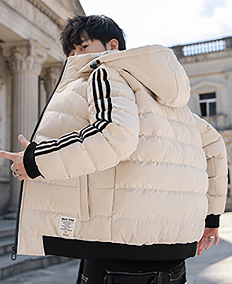 Men Mock Collar Puffer Jacket