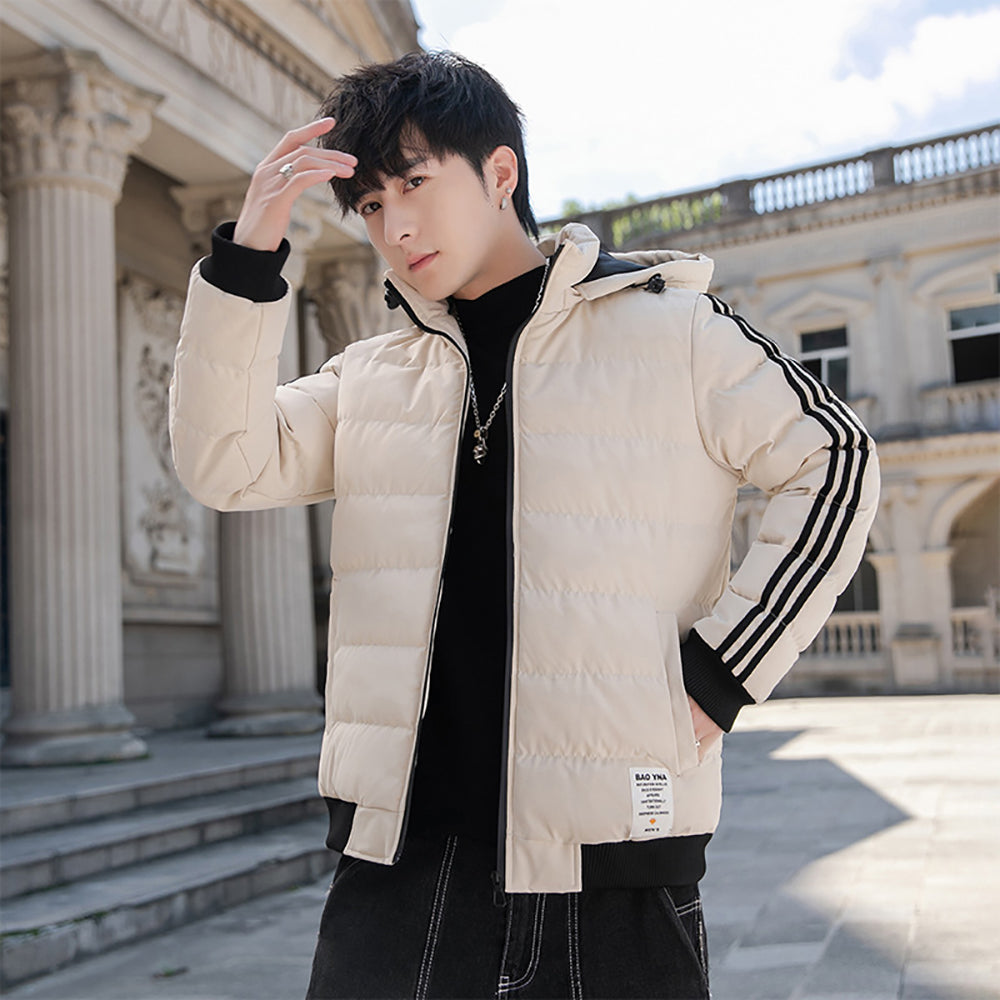 Men Mock Collar Puffer Jacket