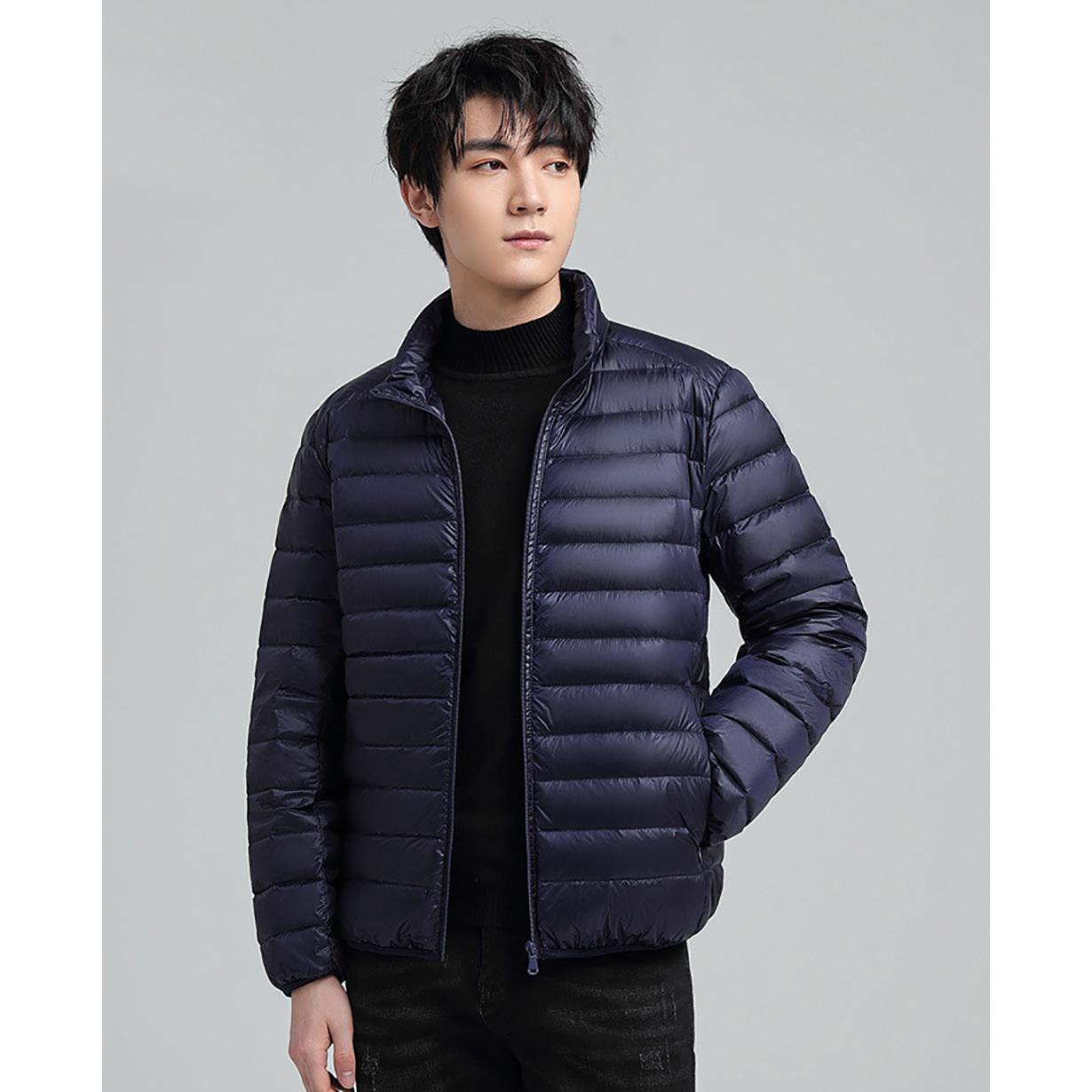 Men Mock Collar Puffer Jacket