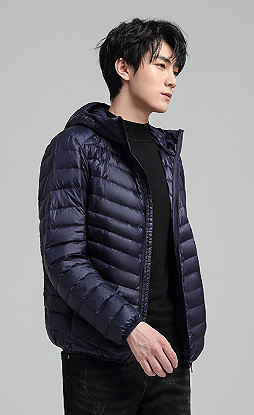Men Mock Collar Puffer Jacket