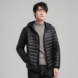 Men Mock Collar Puffer Jacket