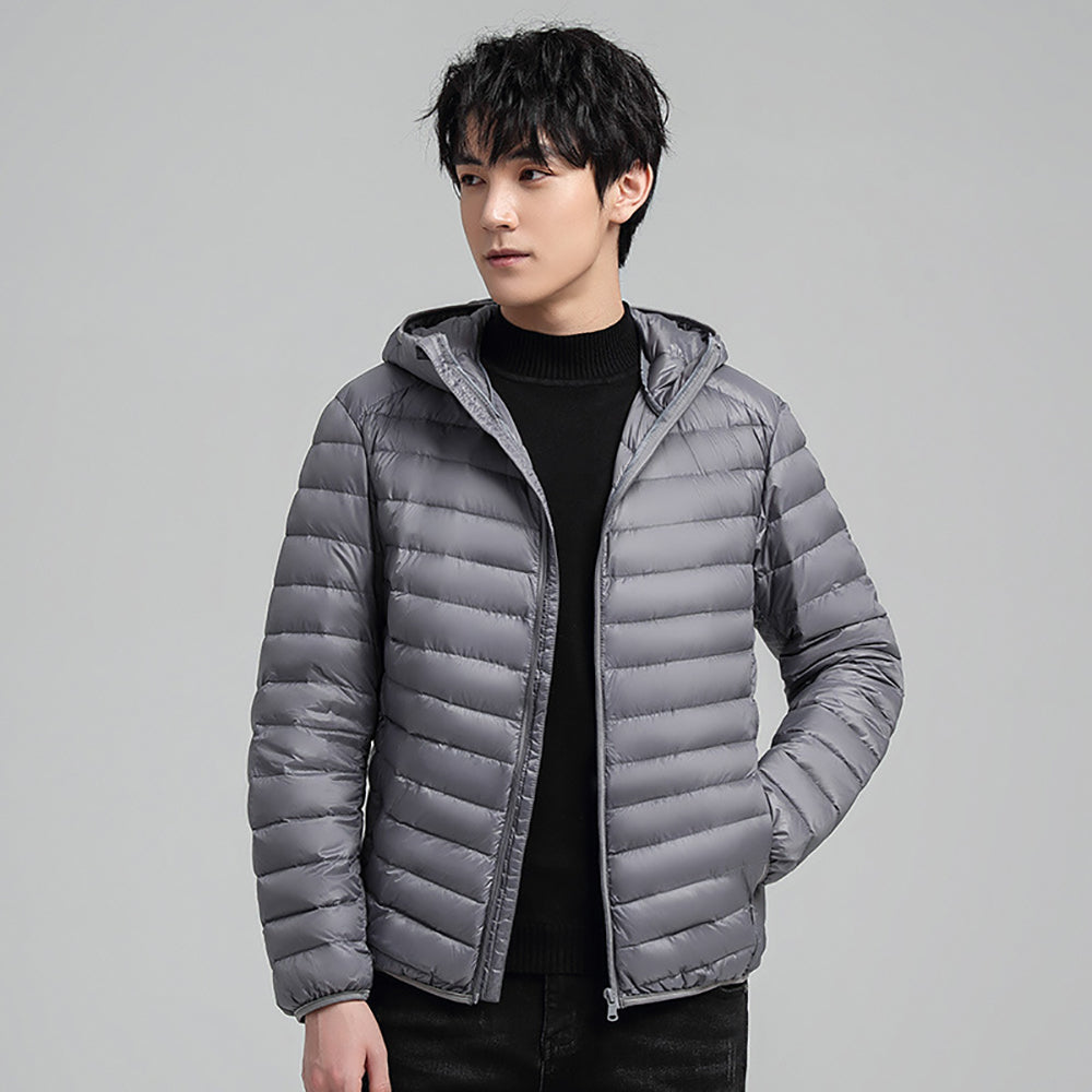 Men Mock Collar Puffer Jacket