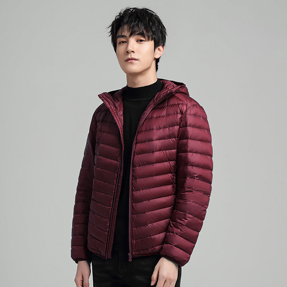 Men Mock Collar Puffer Jacket