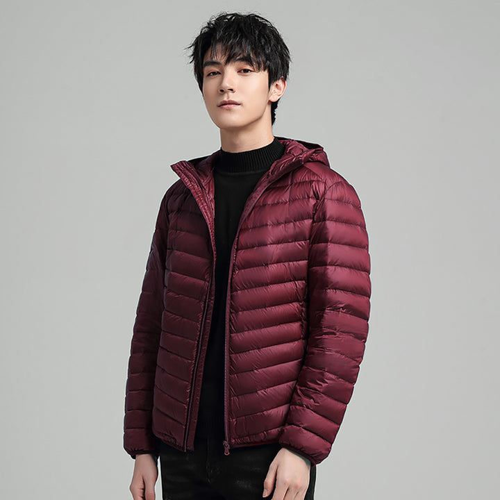 Men Mock Collar Puffer Jacket