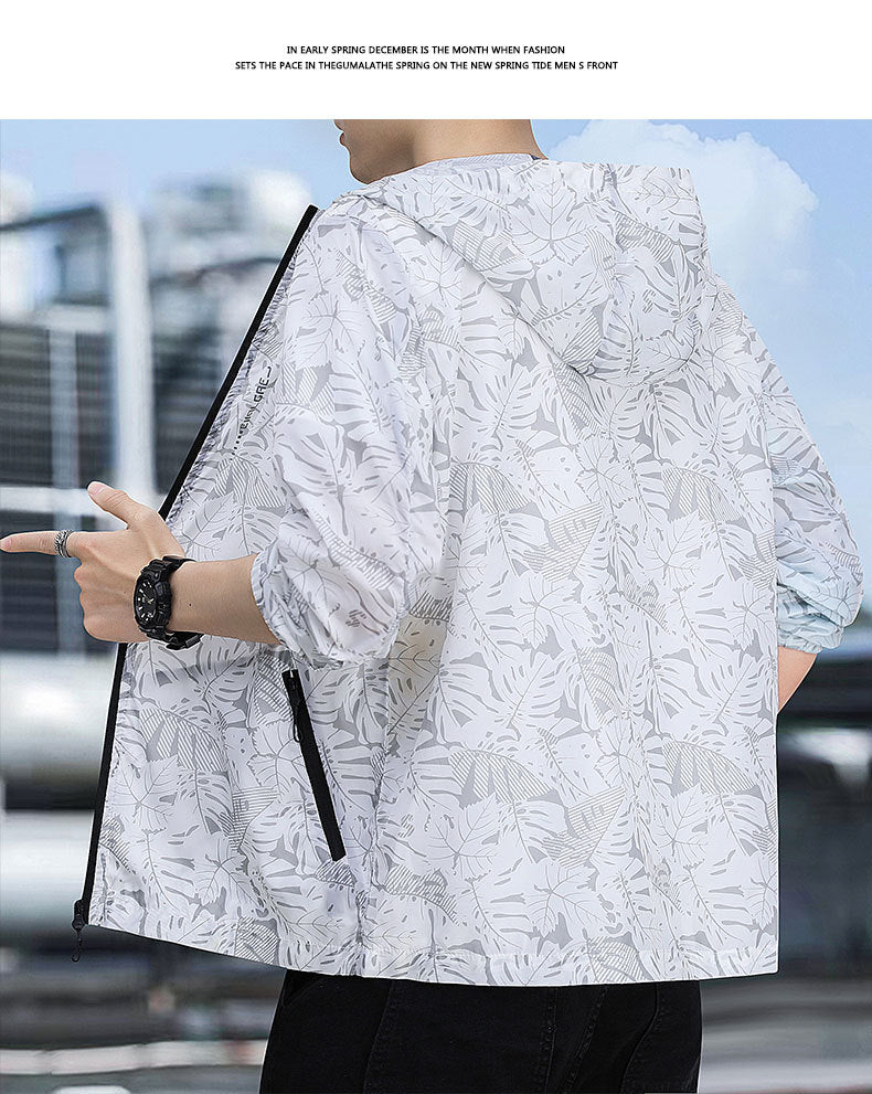 Men Floral Outdoor Tailored Jacket