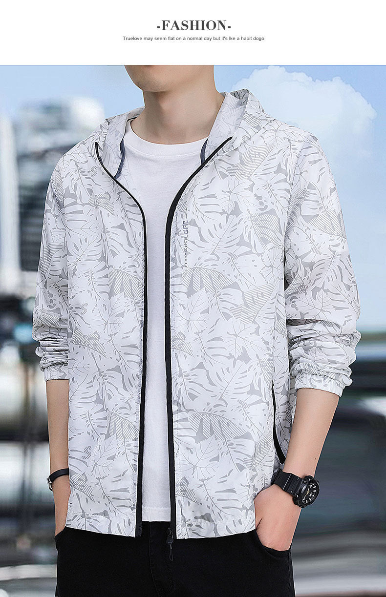 Men Floral Outdoor Tailored Jacket