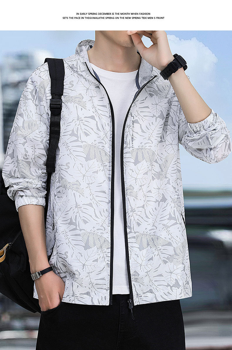 Men Floral Outdoor Tailored Jacket