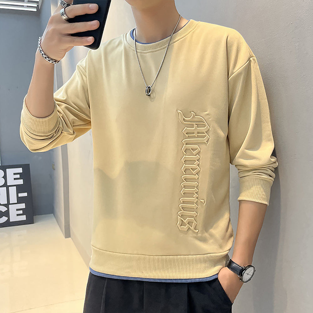 Men Embroidered Pullover Sweatshirt