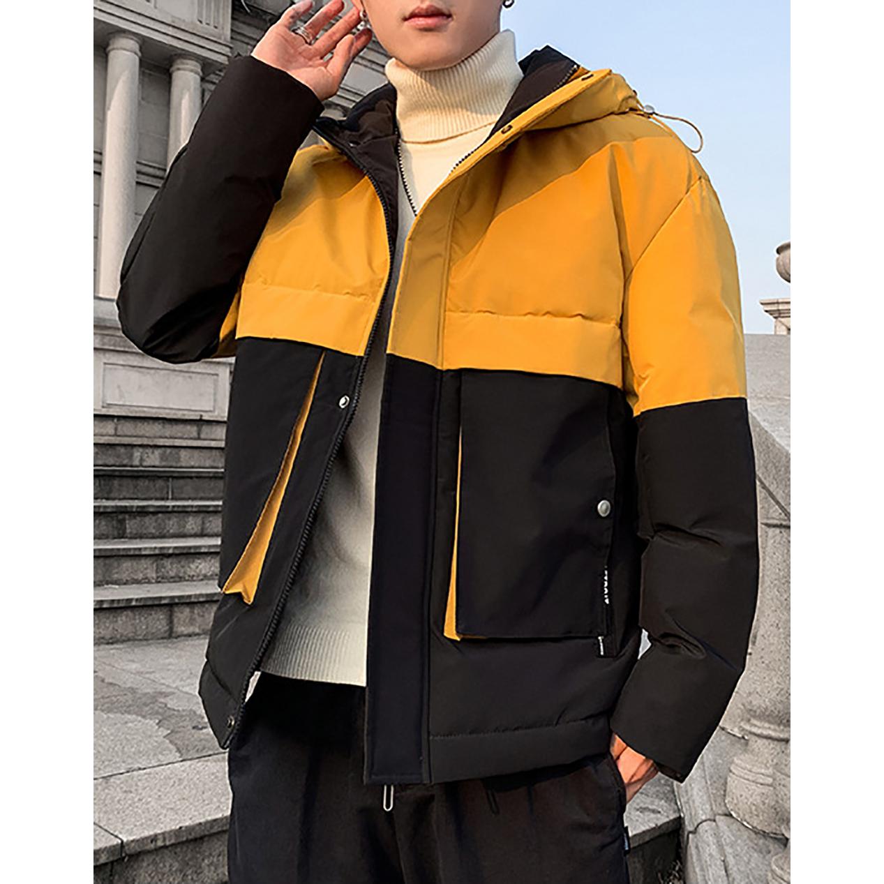 Men Colourblocked Padded Jacket