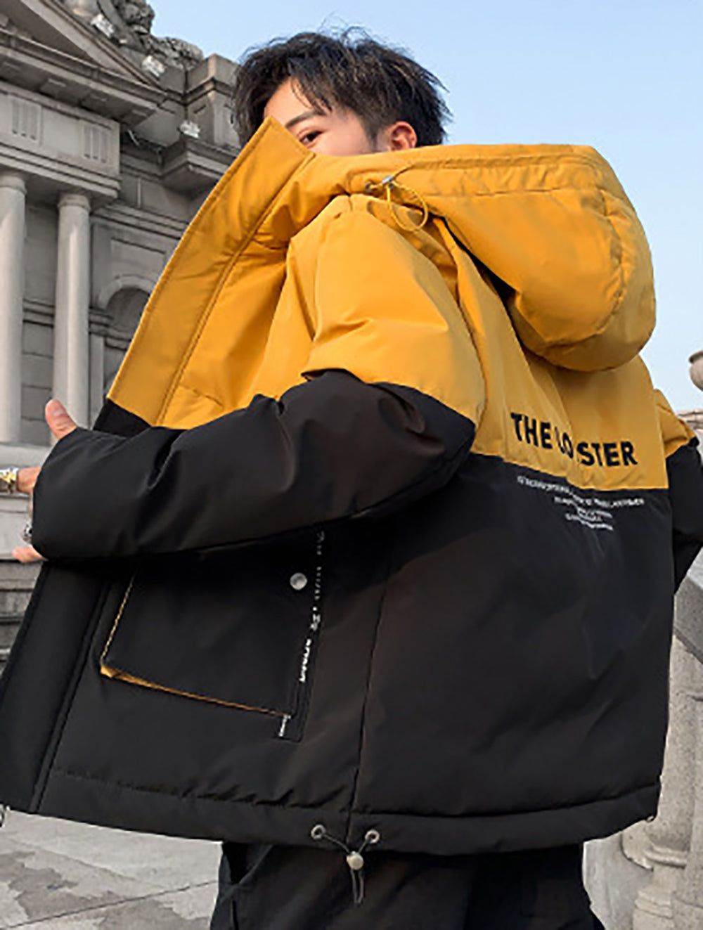 Men Colourblocked Padded Jacket