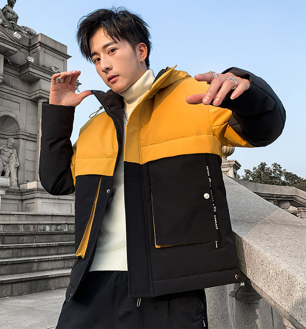 Men Colourblocked Padded Jacket