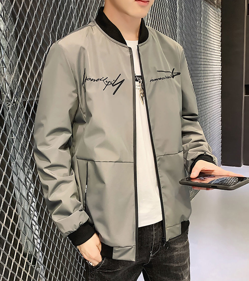 Men Collarless Tailored Jacket