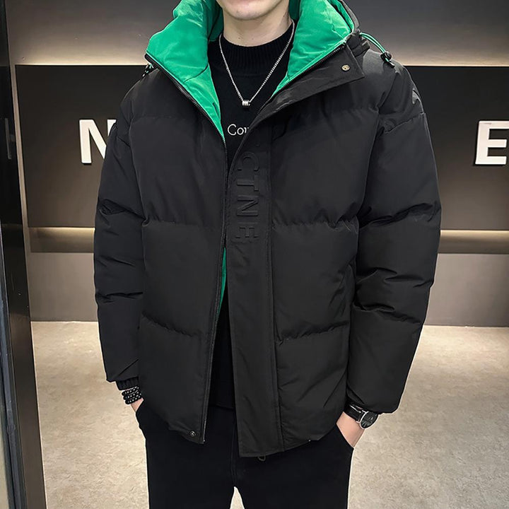Men Mock Collar Puffer Jacket