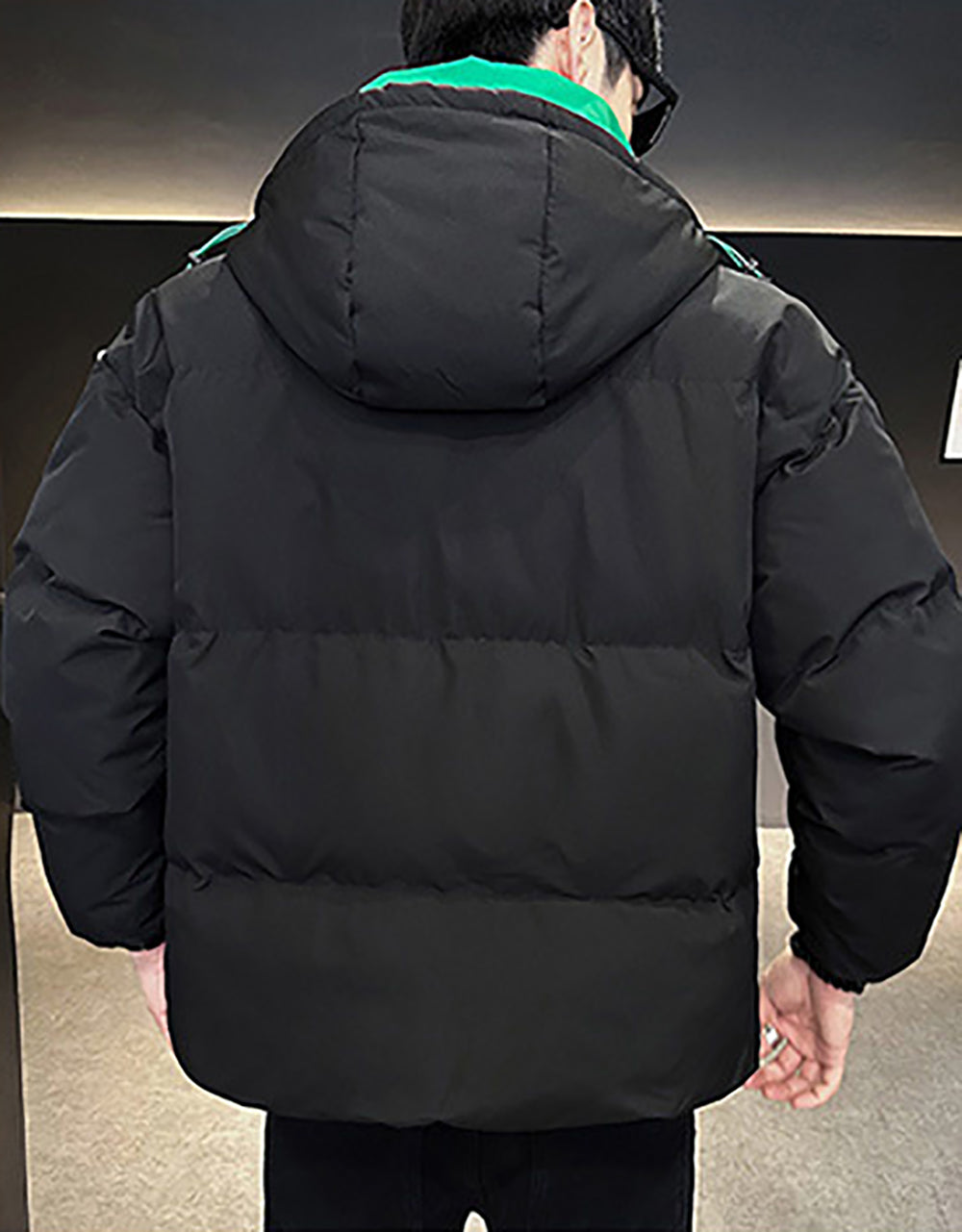 Men Mock Collar Puffer Jacket