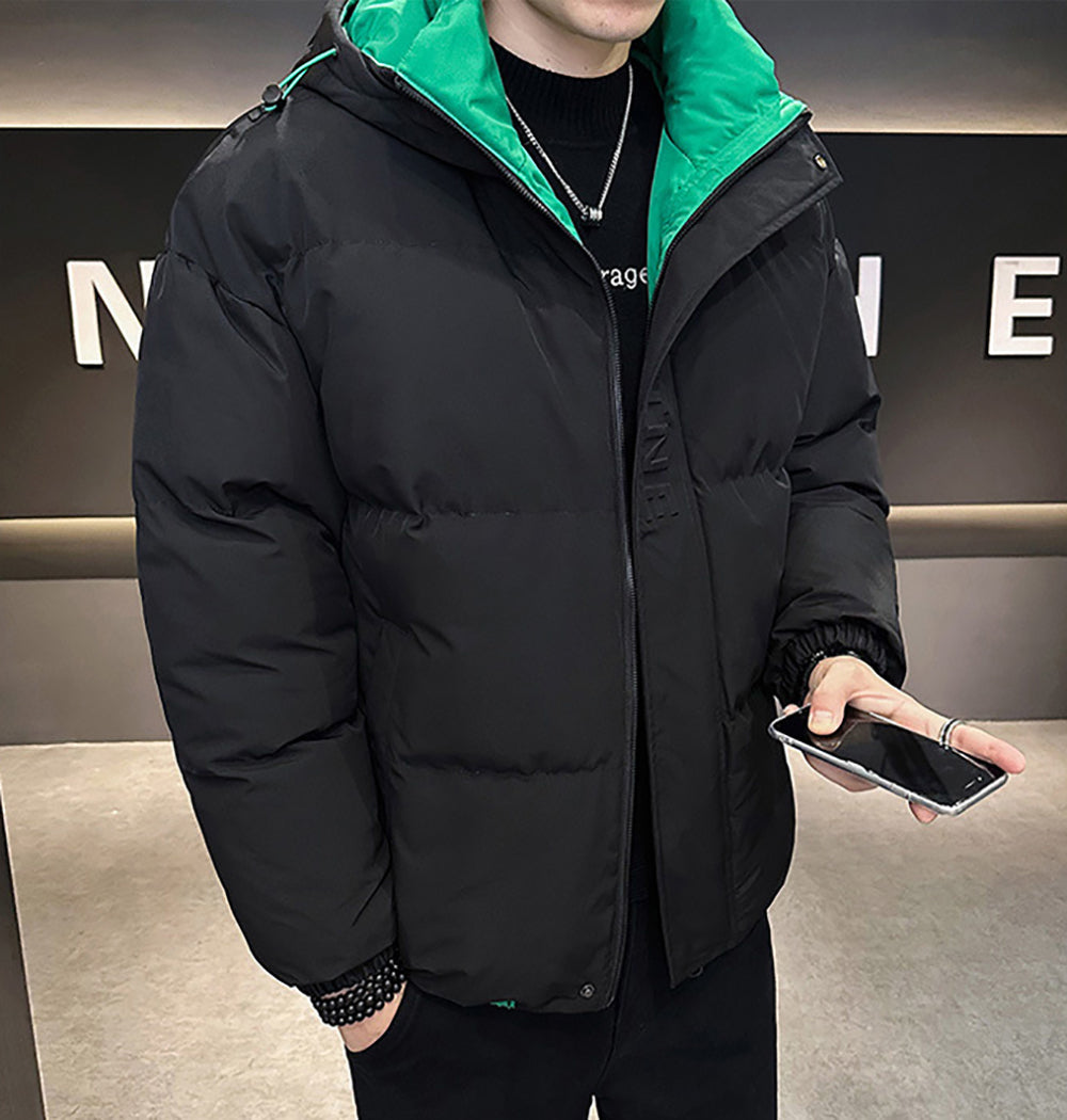 Men Mock Collar Puffer Jacket