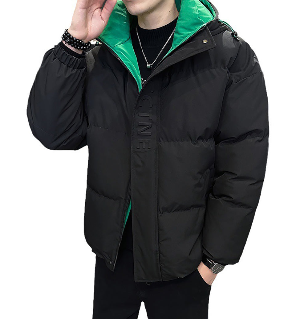 Men Mock Collar Puffer Jacket