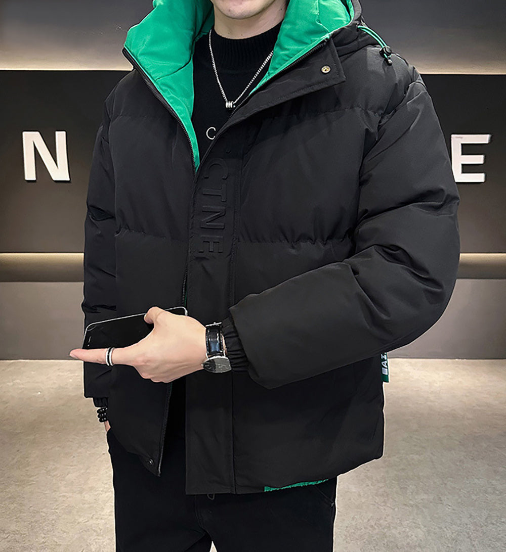 Men Mock Collar Puffer Jacket