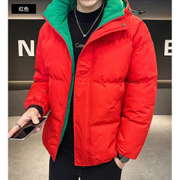 Men Mock Collar Puffer Jacket