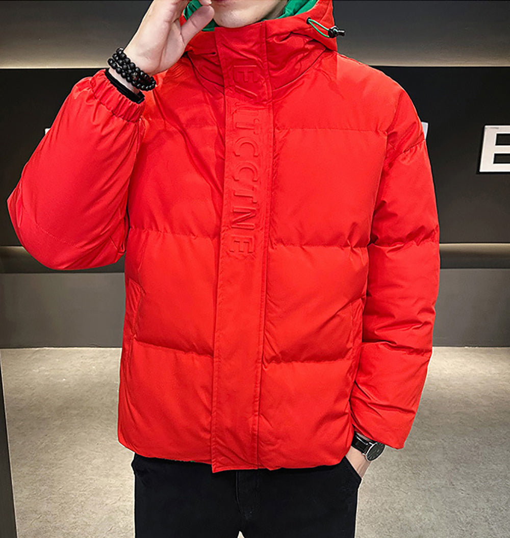Men Mock Collar Puffer Jacket