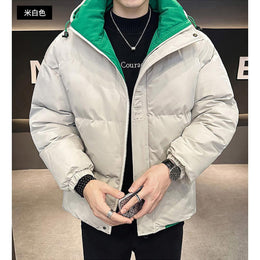 Men Mock Collar Puffer Jacket