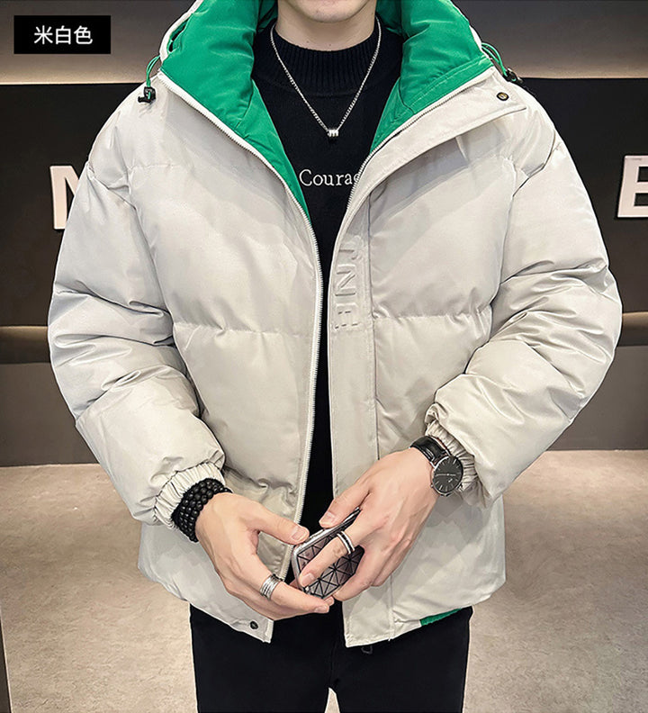 Men Mock Collar Puffer Jacket