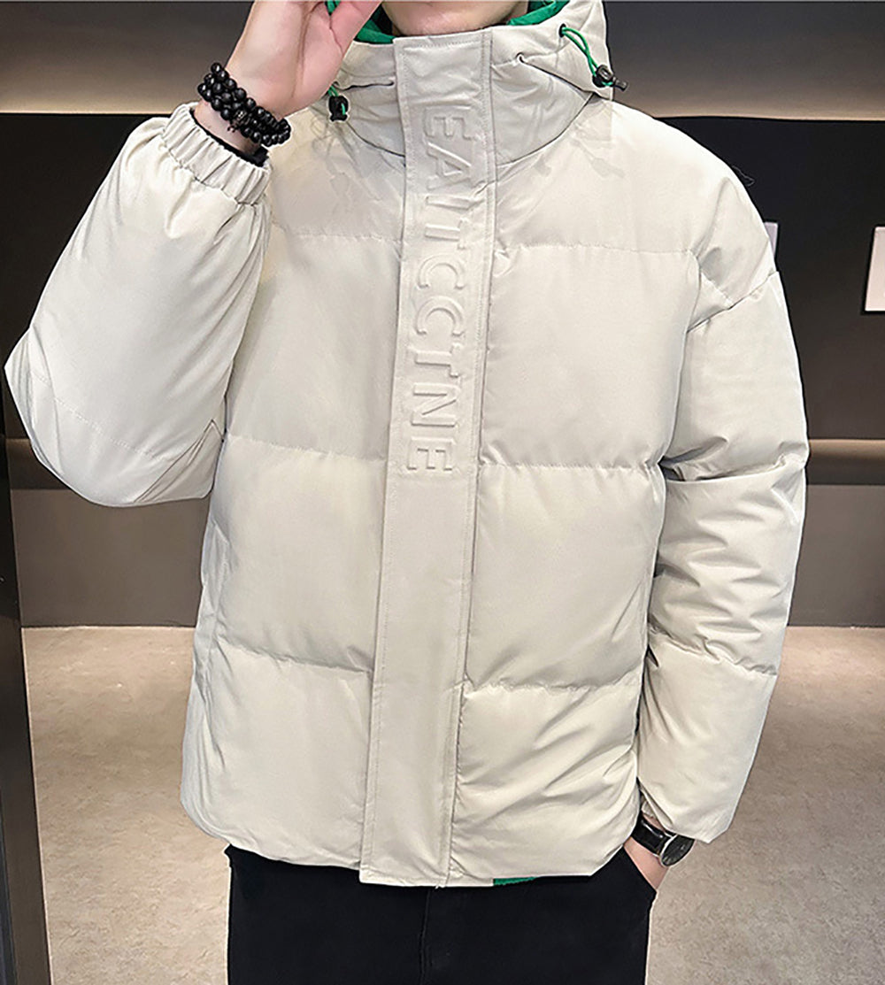 Men Mock Collar Puffer Jacket