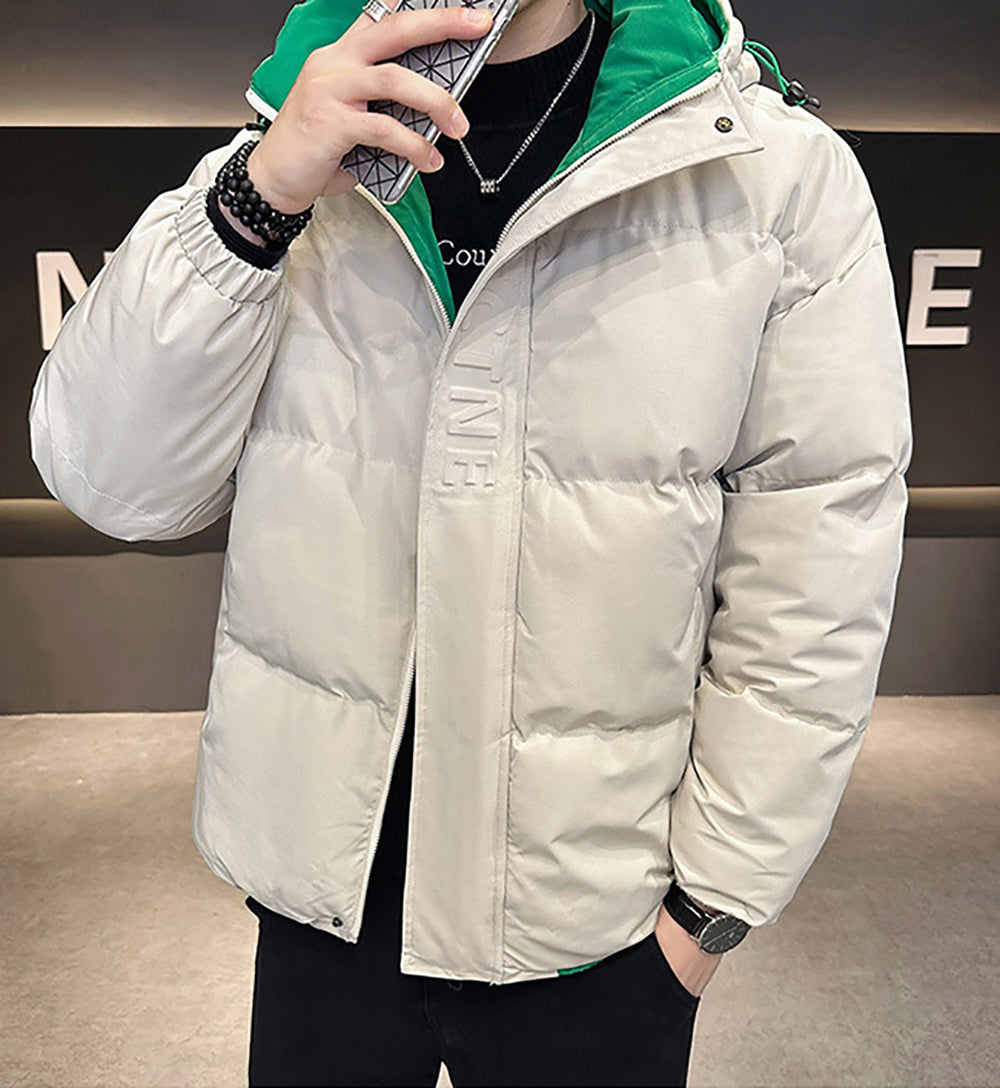 Men Mock Collar Puffer Jacket
