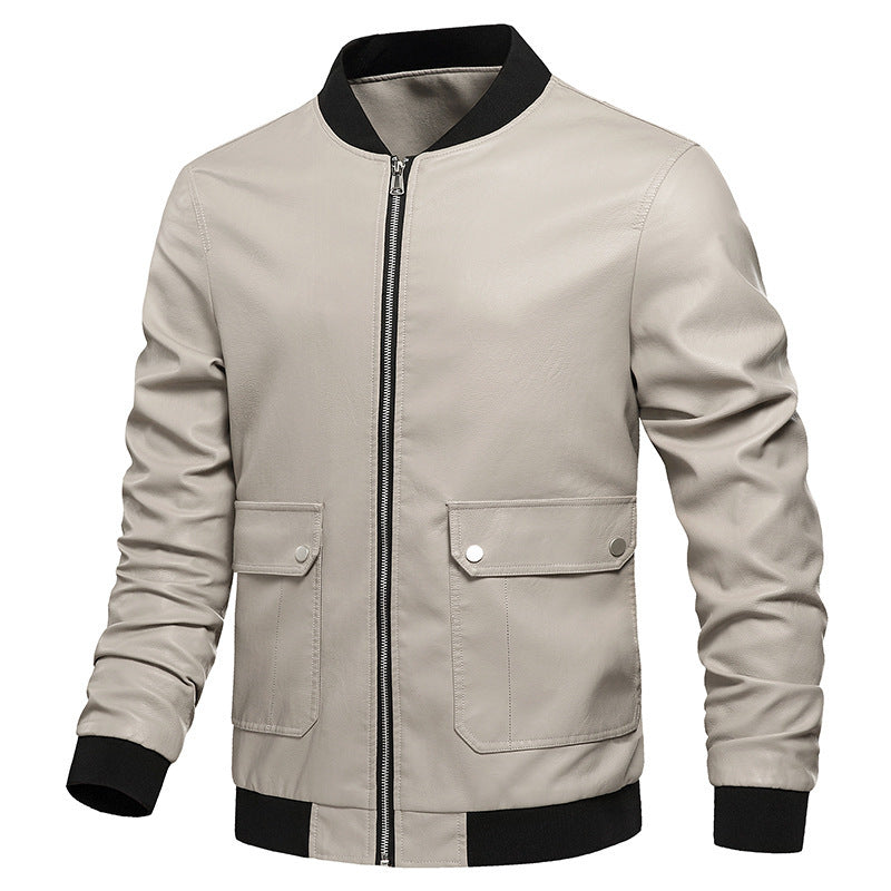 Men Lightweight Leather Jacket