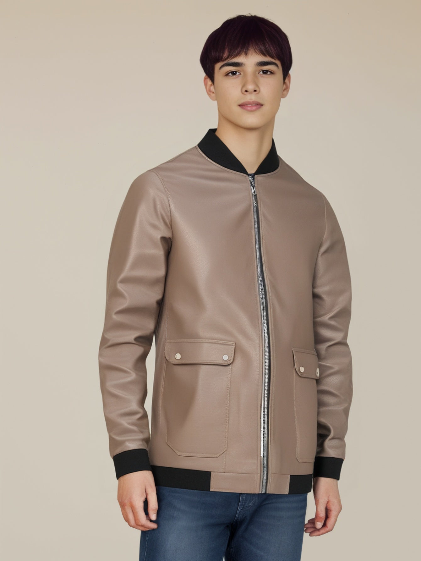 Men Lightweight Leather Jacket