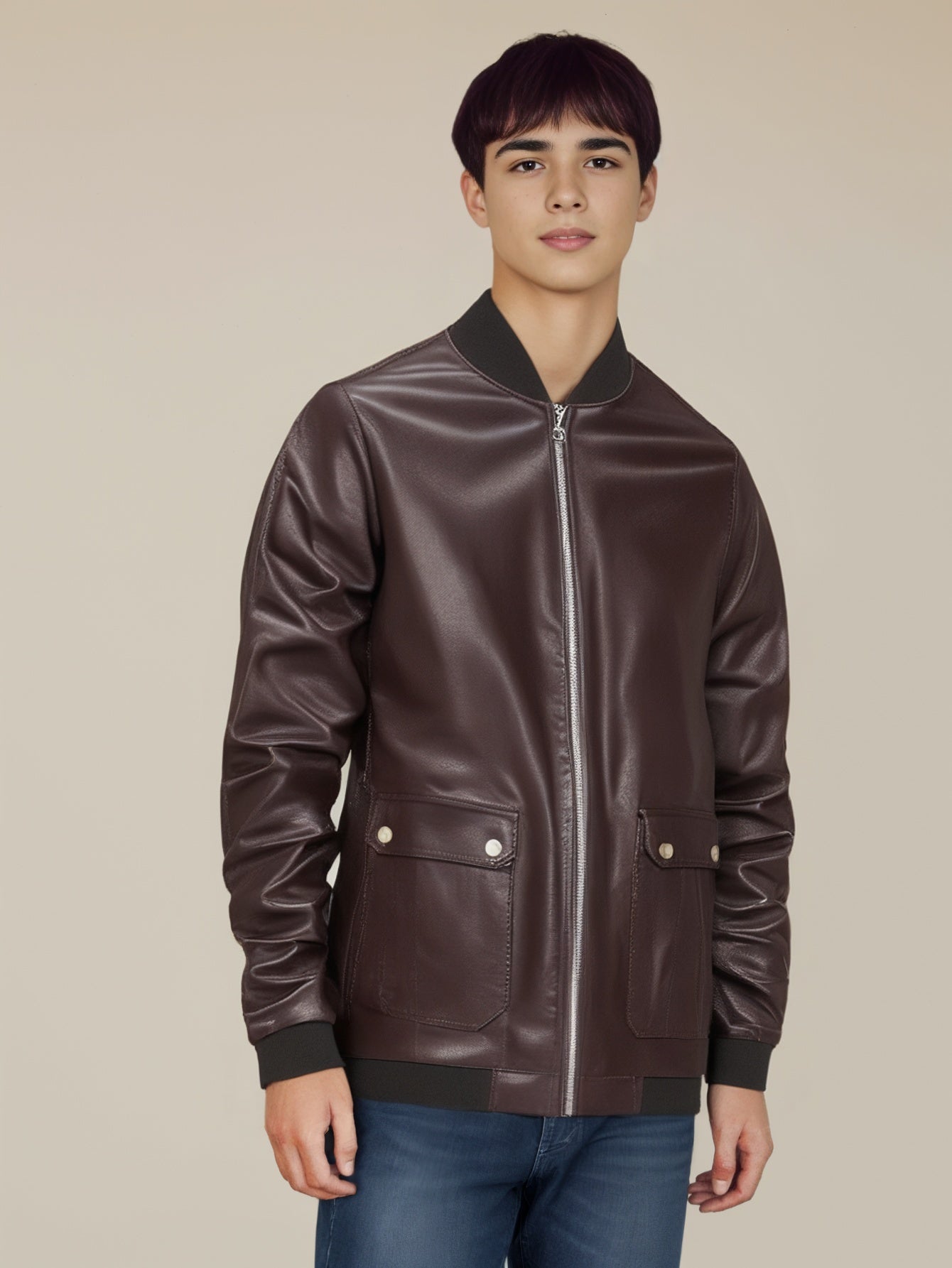 Men Lightweight Leather Jacket