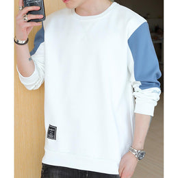 Men Colourblocked Round Neck Long Sleeves Sweatshirt