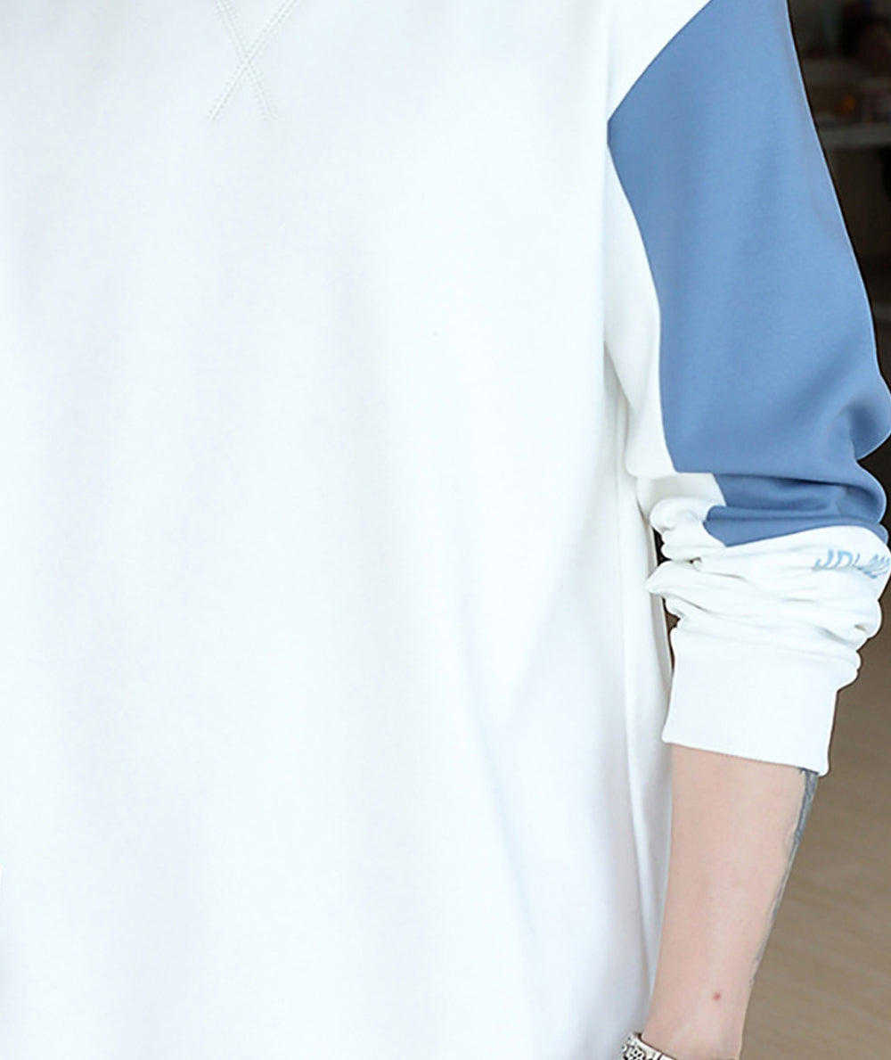 Men Colourblocked Round Neck Long Sleeves Sweatshirt