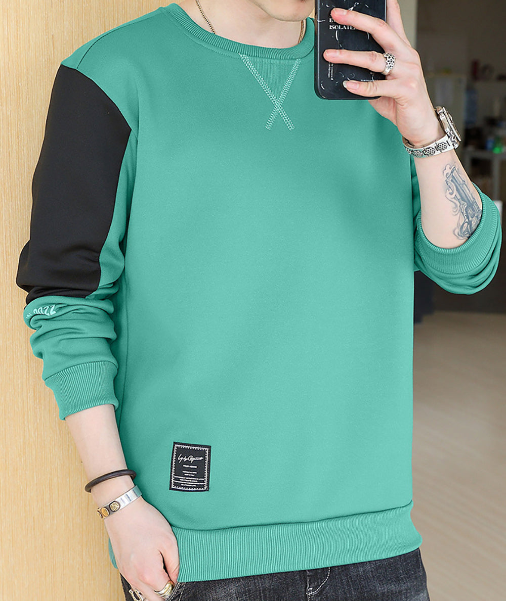 Men Polyester Colourblocked Sweatshirt
