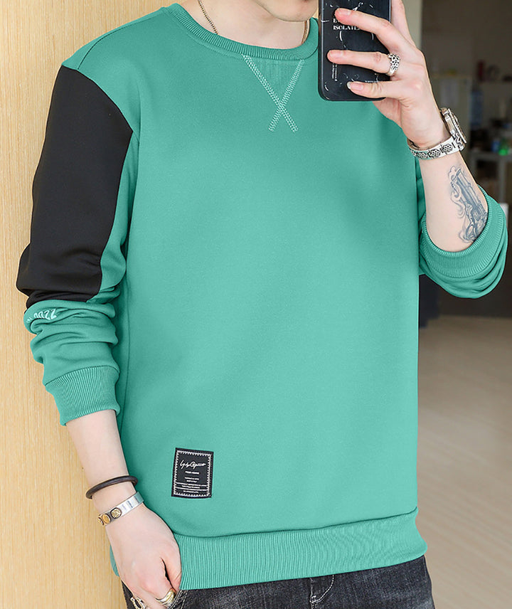 Men Polyester Colourblocked Sweatshirt