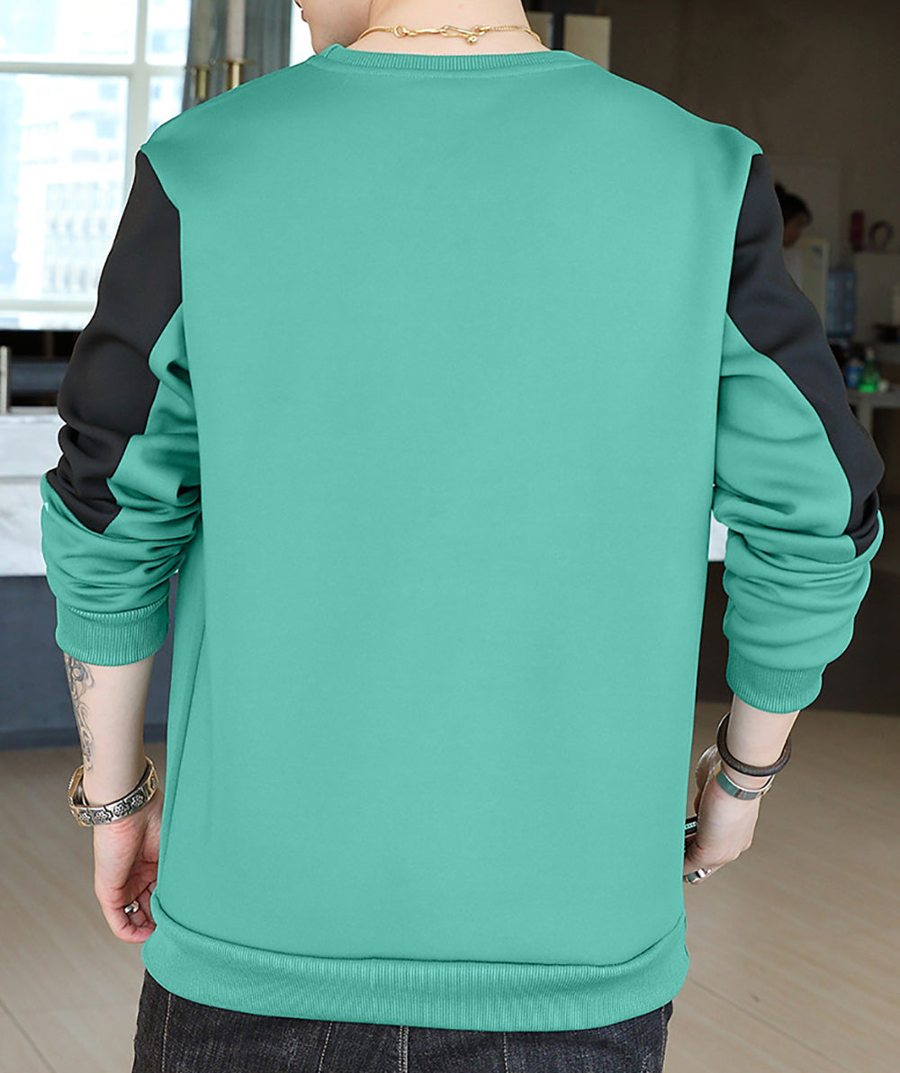 Men Polyester Colourblocked Sweatshirt