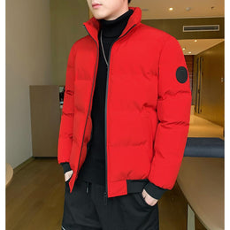 Men Mock Collar Puffer Jacket