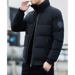 Men Mock Collar Puffer Jacket