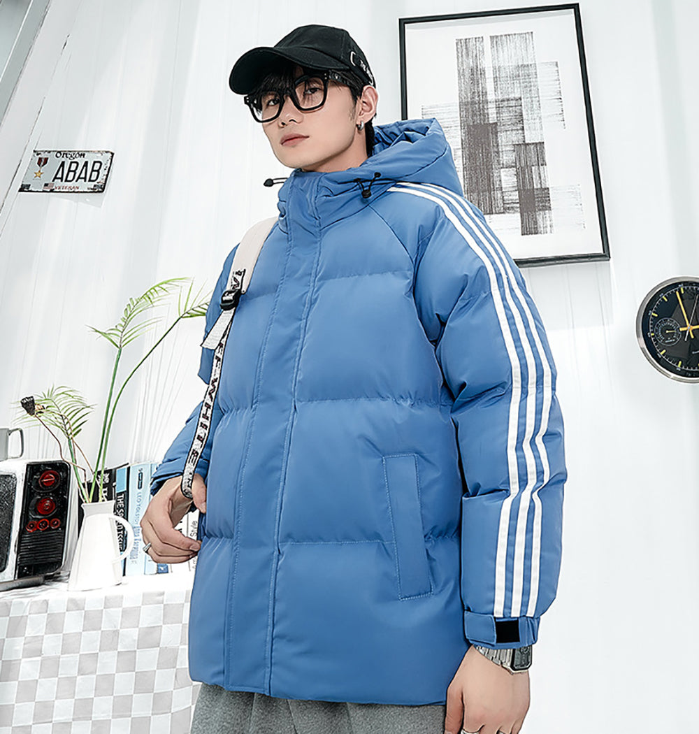 Men Mock Collar Puffer Jacket