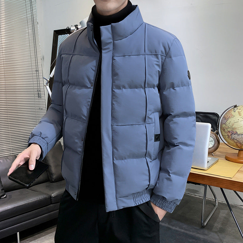 Men Mock Collar Puffer Jacket