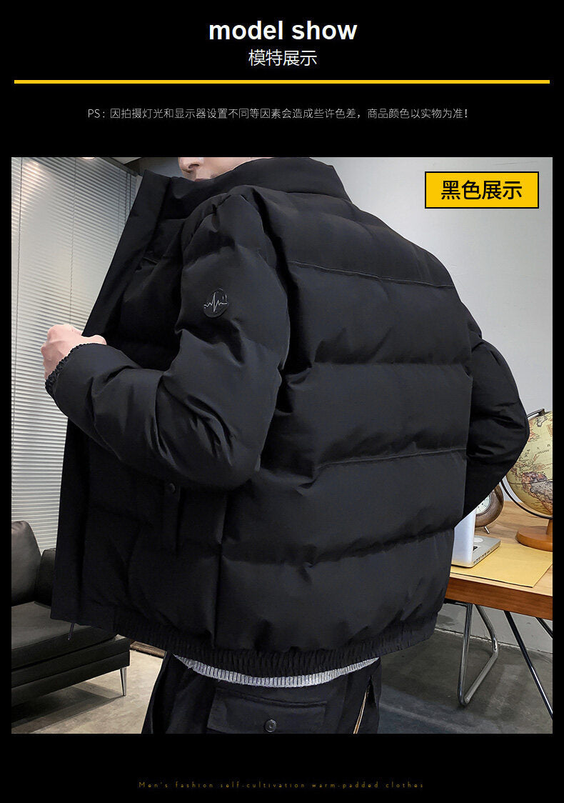 Men Mock Collar Puffer Jacket