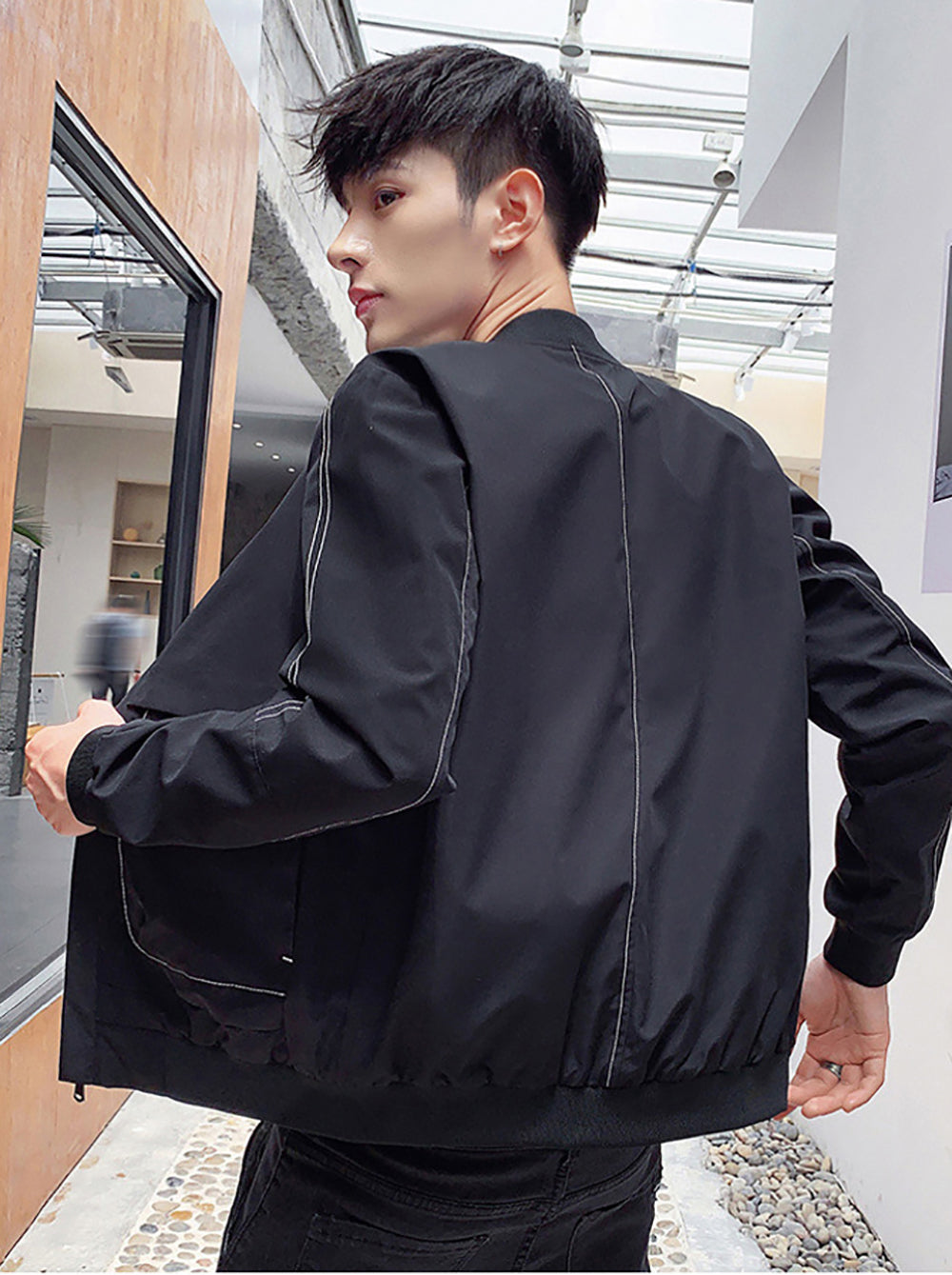 Men Lightweight Open Front Jacket