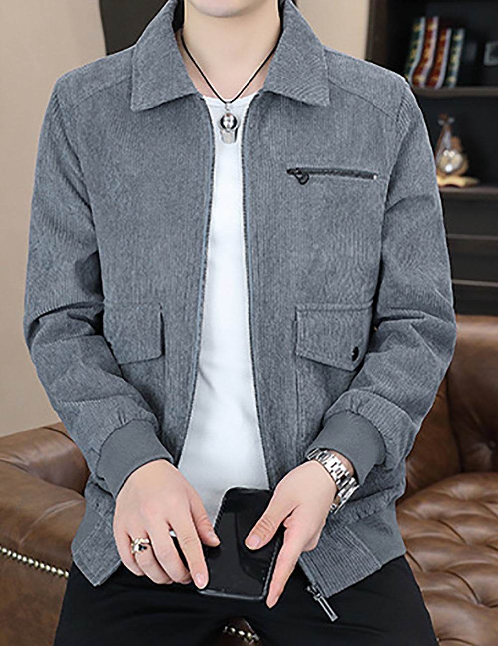 Men Striped Tailored Jacket