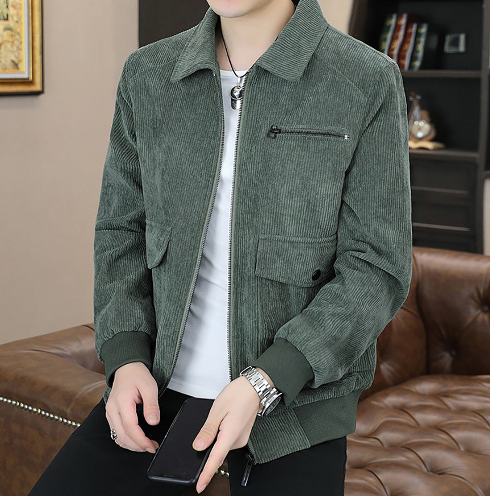 Men Green Solid Tailored Jacket