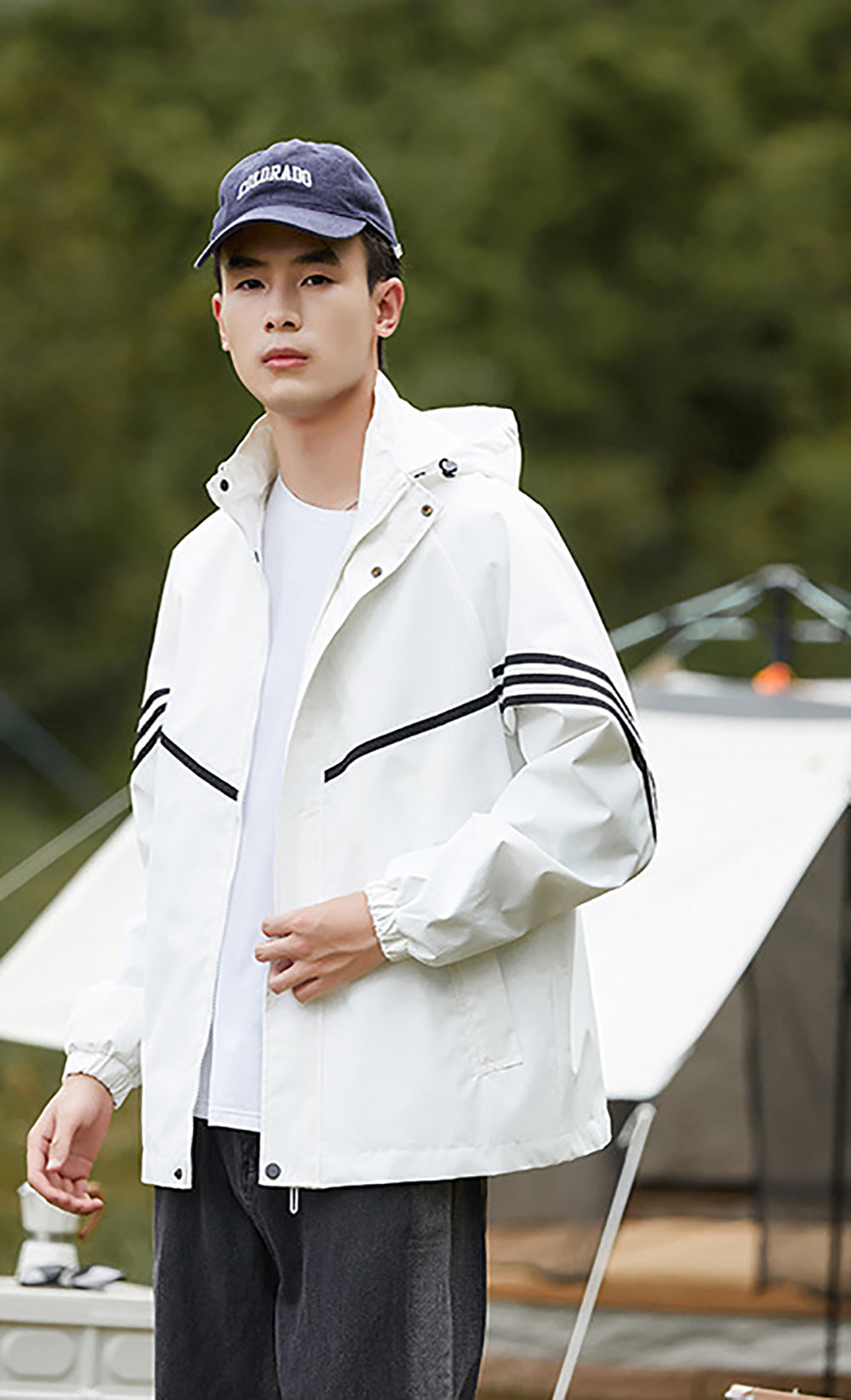 Men Lightweight Open Front Jacket