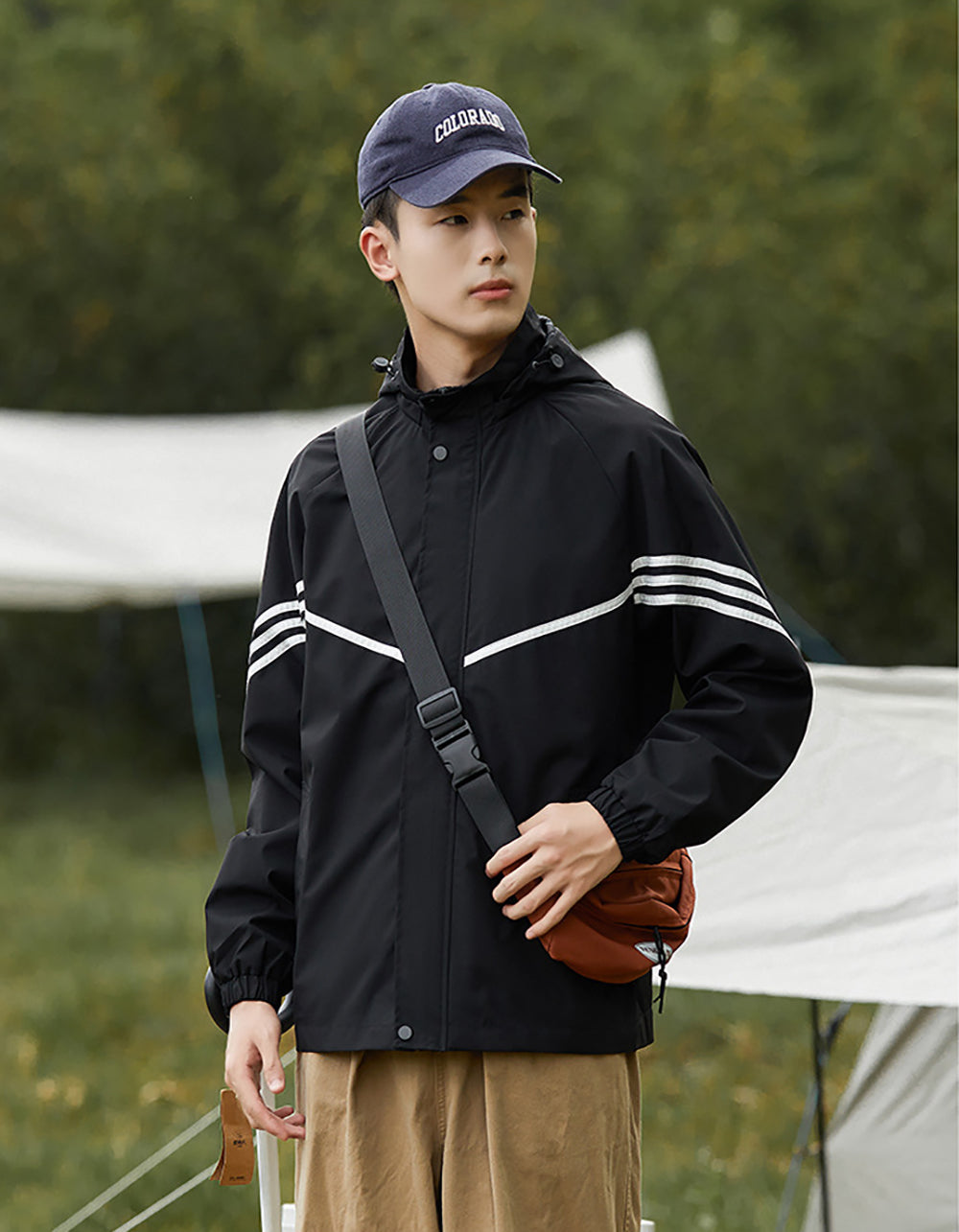 Men Lightweight Open Front Jacket