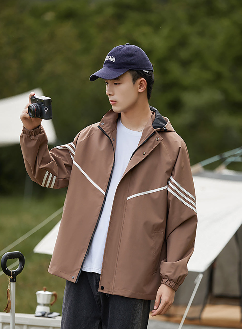 Men Lightweight Open Front Jacket