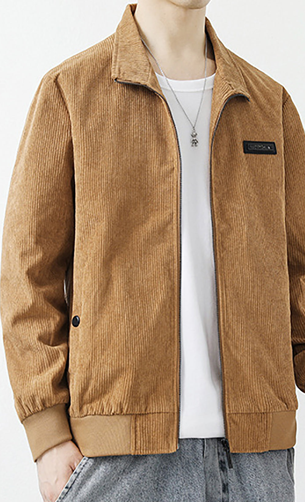 Men Lightweight Open Front Jacket