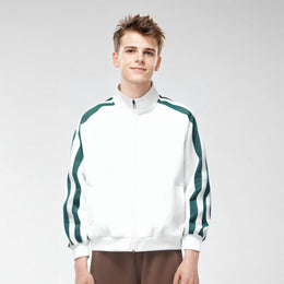 Men Striped Lightweight Sporty Jacket