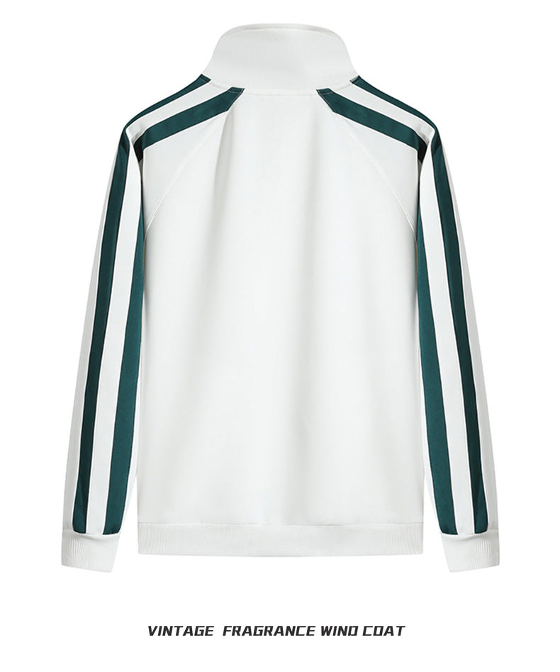 Men Striped Lightweight Sporty Jacket