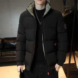 Men Mock Collar Puffer Jacket